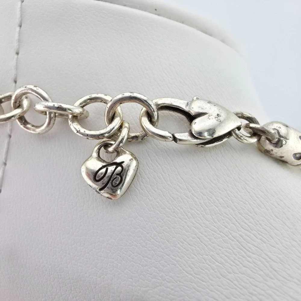 BRIGHTON 'Selene Neutral' Necklace SWAROVSKI Crystal Faux Pearl Silver Plate 18" - Picture 9 of 10
